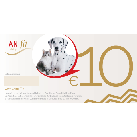 Dog Provital Accessories Advertising material Anifit 10 EUR Gutschein 1 Piece -1- Anifit